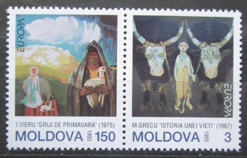 Poštové známky Moldavsko 1993 Európa CEPT, moderní umenie Mi# 94-95