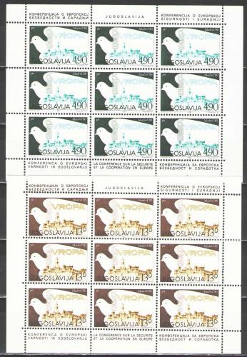 Poštové známky Juhoslávia 1980 Konference bezpeènosti Mi# 1857-58 Bogen Kat 9€