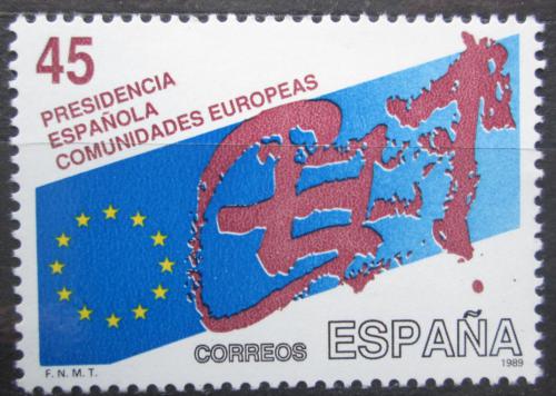 Poštová známka Španielsko 1989 Vlajka Evropské unie Mi# 2887