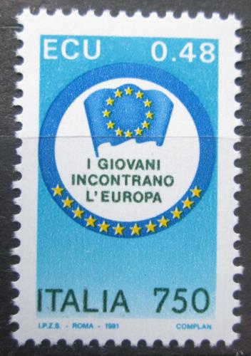 Poštová známka Taliansko 1991 Vlajka Evropské unie Mi# 2175
