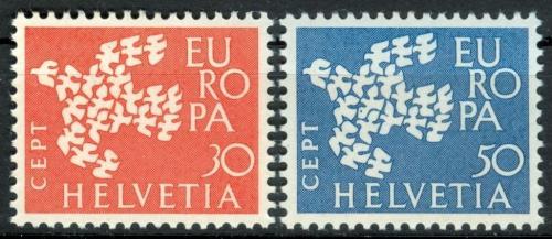 Poštové známky Švýcarsko 1961 Európa CEPT Mi# 736-37