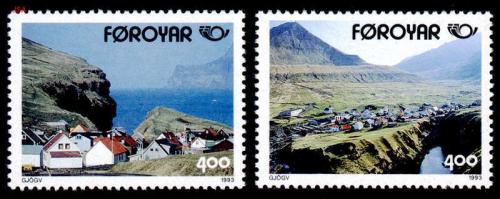 Poštové známky Faerské ostrovy 1993 NORDEN, turistické zaujímavosti Mi# 246-47