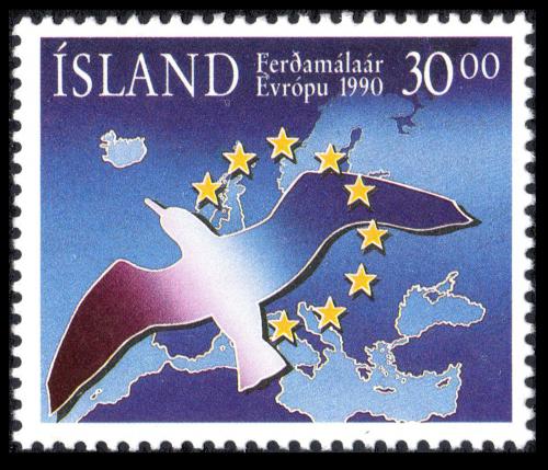 Poštová známka Island 1990 Evropský rok turistiky Mi# 730