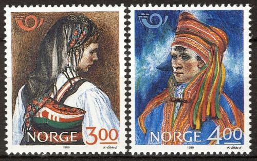 Poštové známky Nórsko 1989 NORDEN, lidové kroje Mi# 1017-18