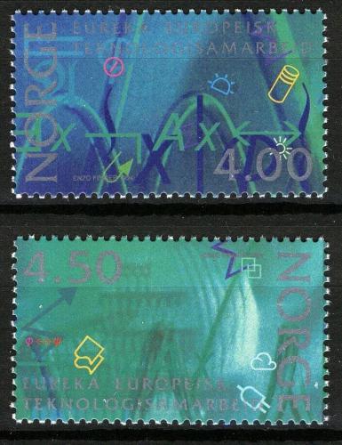Poštové známky Nórsko 1994 EUREKA Mi# 1159-60