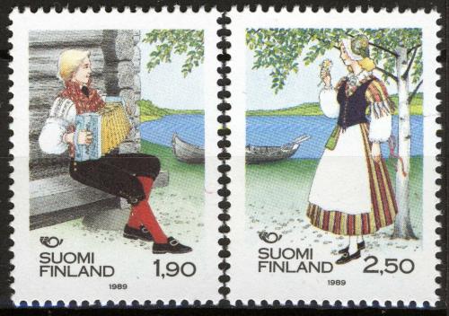 Poštové známky Fínsko 1991 NORDEN, lidové kroje Mi# 1084-85