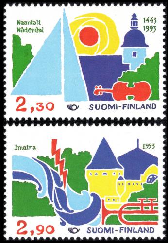Poštové známky Fínsko 1993 NORDEN, turistické zaujímavosti Mi# 1210-11
