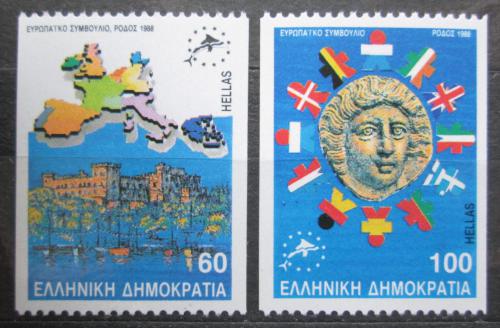 Poštové známky Grécko 1988 Evropská unie Mi# 1715-16 C Kat 8.50€