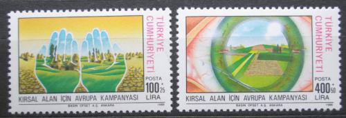 Poštové známky Turecko 1988 Ochrana životného prostredia Mi# 2829-30