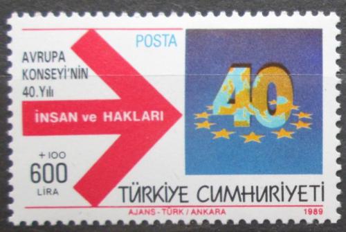 Poštová známka Turecko 1989 Evropská rada, 40. výroèie Mi# 2856