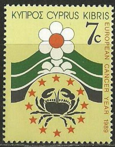 Poštová známka Cyprus 1989 Boj proti rakovinì Mi# 728