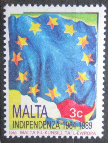 Poštová známka Malta 1989 Vlajka Evropské unie Mi# 810