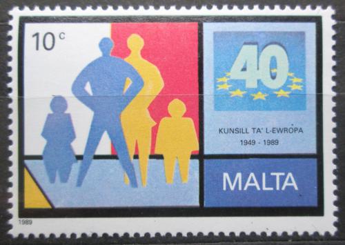 Poštová známka Malta 1989 Evropská rada Mi# 824