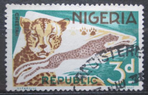Poštová známka Nigéria 1971 Gepard štíhlý Mi# 179 C II