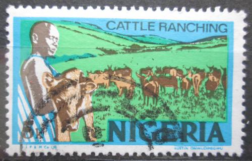 Poštová známka Nigéria 1974 Stádo skotu Mi# 276 II Y