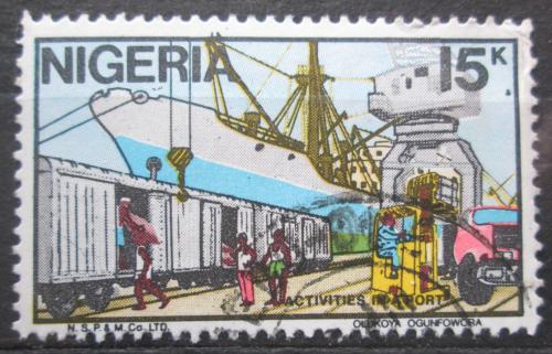 Poštová známka Nigéria 1986 Loï v pøístavu Mi# 478