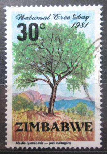 Poštová známka Zimbabwe 1980 Afzelia quanzensis Mi# 258