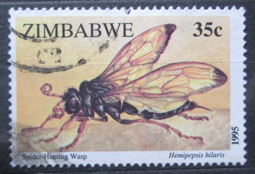 Poštová známka Zimbabwe 1995 Hemipepsis hilaris Mi# 554