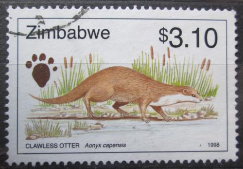 Poštová známka Zimbabwe 1998 Vydra africká Mi# 613