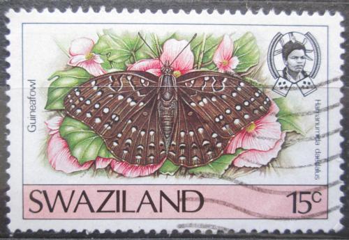 Poštová známka Svazijsko 1987 Motýl perlièka Mi# 516