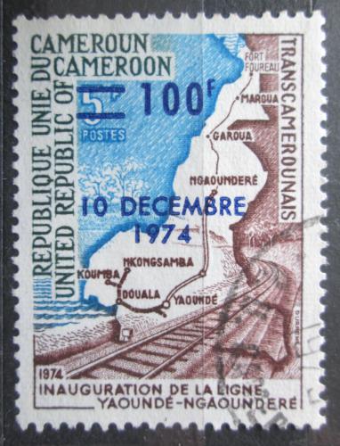 Poštová známka Kamerun 1974 Mapa pretlaè Mi# 788