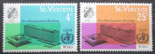 Poštové známky Svätý Vincent 1966 Budovy WHO v Ženevì Mi# 226-27