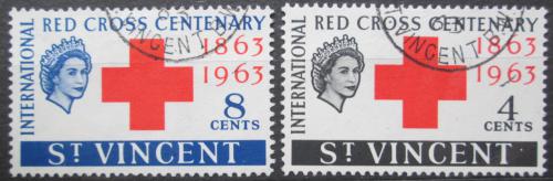 Poštové známky Svätý Vincent 1963 Mezinárodní èervený køíž Mi# 184-85 