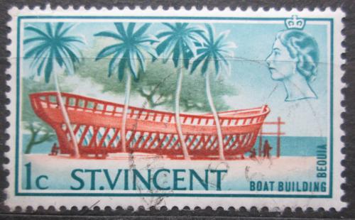 Poštová známka Svätý Vincent 1965 Stavba lodi Mi# 205 I