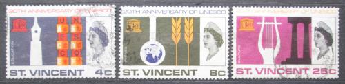 Poštové známky Svätý Vincent 1966 UNESCO, 20. výroèie Mi# 228-30