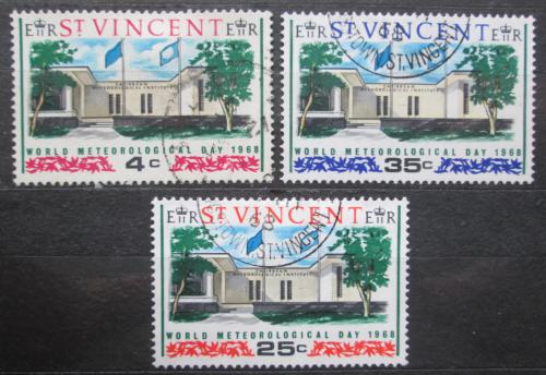 Poštové známky Svätý Vincent 1968 Meteorologická stanice Mi# 235-37 