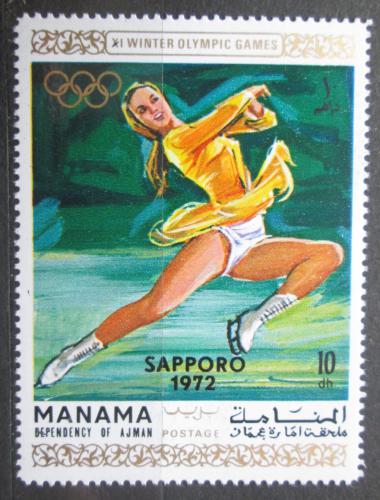 Poštová známka Manáma 1970 ZOH Sapporo, krasobruslení Mi# 357 A