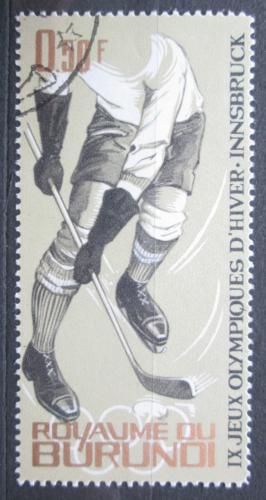 Poštová známka Burundi 1964 ZOH Innsbruck, lední hokej Mi# 80 A