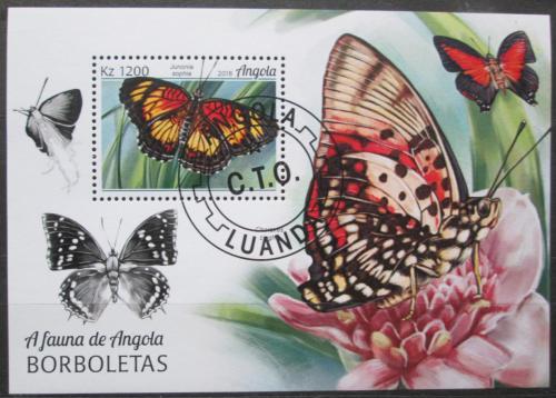 Poštová známka Angola 2018 Motýle Mi# Block 151 Kat 8€