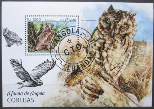 Poštová známka Angola 2018 Sovy Mi# Block 168 Kat 8€