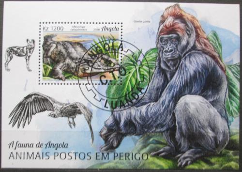 Poštová známka Angola 2018 Ohrožená fauna Mi# Block 169 Kat 8€