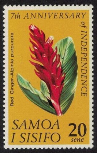 Poštová známka Samoa 1969 Èervený zázvor Mi# 193