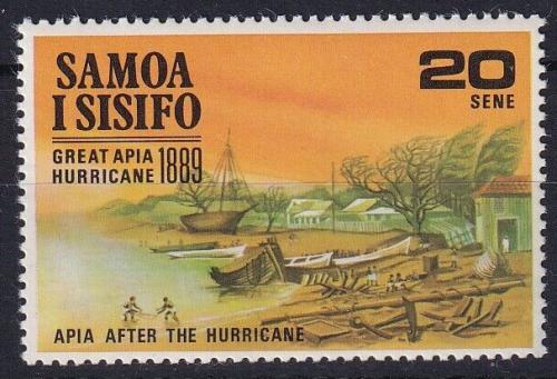 Poštová známka Samoa 1970 Lode po hurikánu Mi# 217