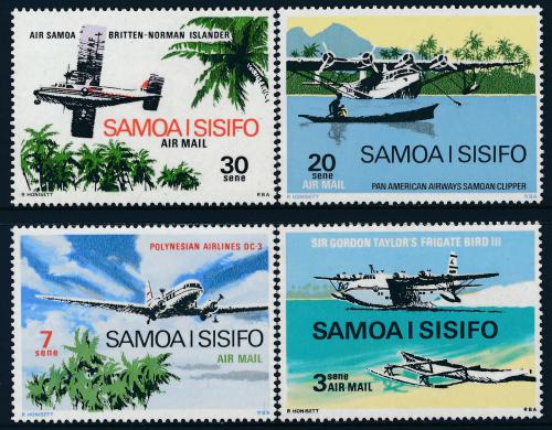 Poštové známky Samoa 1970 Lietadla Mi# 218-21