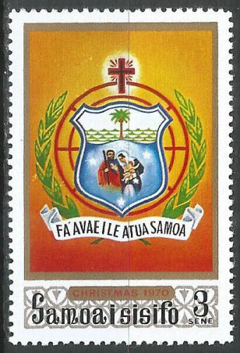 Poštová známka Samoa 1970 Vianoce, umenie, W. B. Jahnke Mi# 227