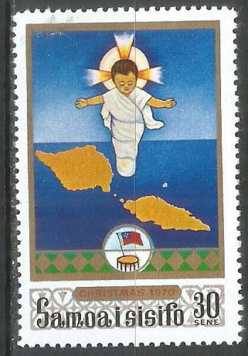 Poštová známka Samoa 1970 Vianoce, umenie Mi# 229