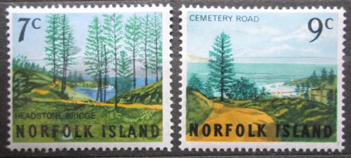 Poštové známky Norfolk 1966 Turistické zaujímavosti Mi# 74-75