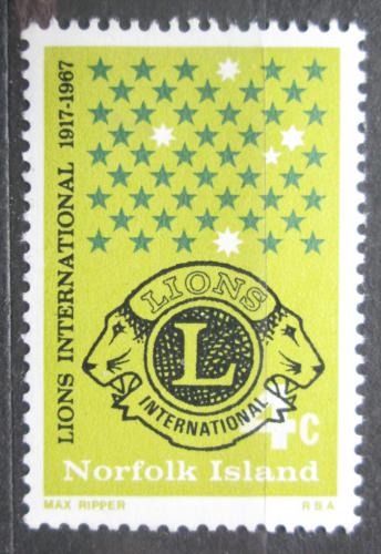 Poštová známka Norfolk 1967 Lions Intl., 50. výroèie Mi# 93