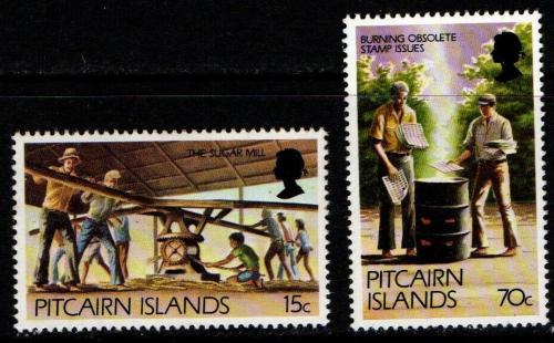 Poštové známky Pitcairnove ostrovy 1981 Život na ostrovì Mi# 212-13