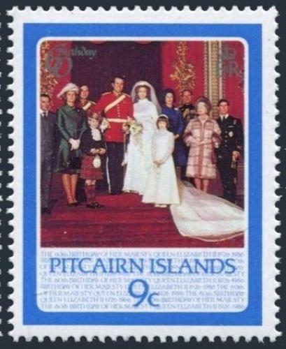 Poštová známka Pitcairnove ostrovy 1986 Krá¾ovna Alžbeta II. Mi# 279