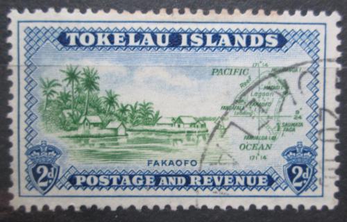 Poštová známka Tokelau 1948 Pobrežie ostrova Mi# 3