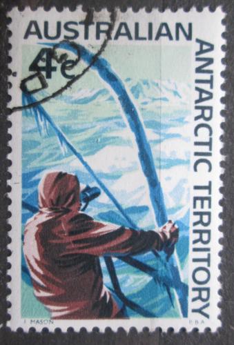 Poštová známka Australská Antarktída 1966 Loï pøed ledovcem Mi# 10