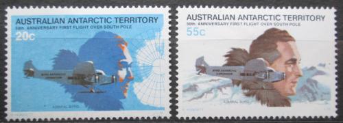 Poštové známky Australská Antarktída 1979 Admirál Byrd a jeho letadlo Mi# 35-36