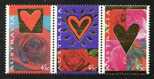 Poštové známky Austrália 1995 Valentýn Mi# 1455-57