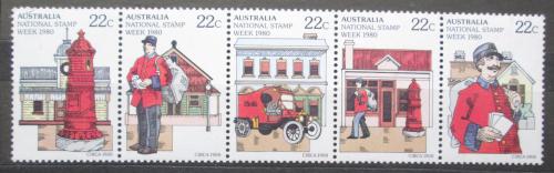 Poštové známky Austrália 1980 História pošty Mi# 724-28