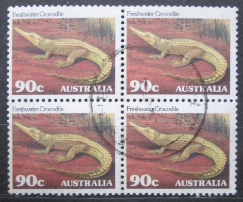 Poštové známky Austrália 1982 Krokodýl Johnstonùv ètyøblok Mi# 787 A